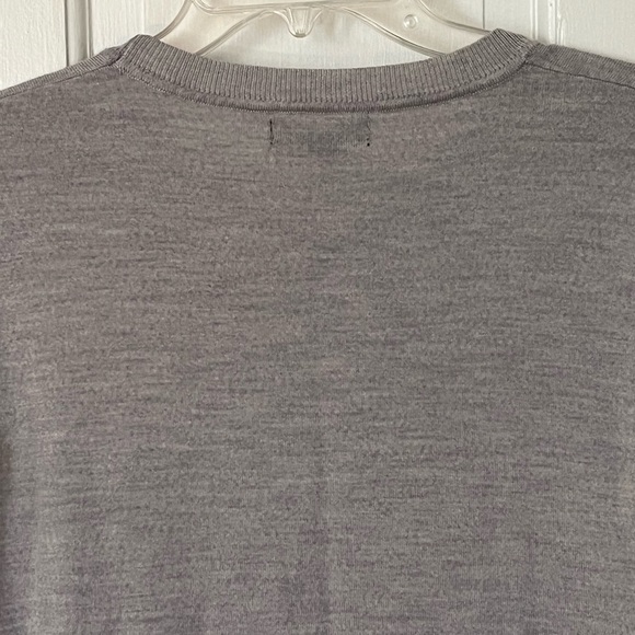 Banana Republic 100% Gray Merino Wool Tie Front Sweater Size Small Contemporary - Picture 5 of 12